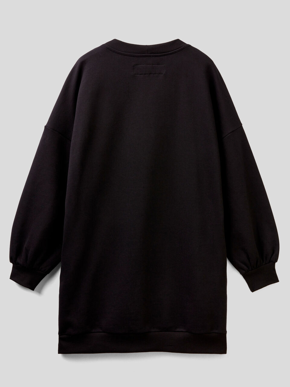 Sweat comprida oversized em mescla de algodão image number 2