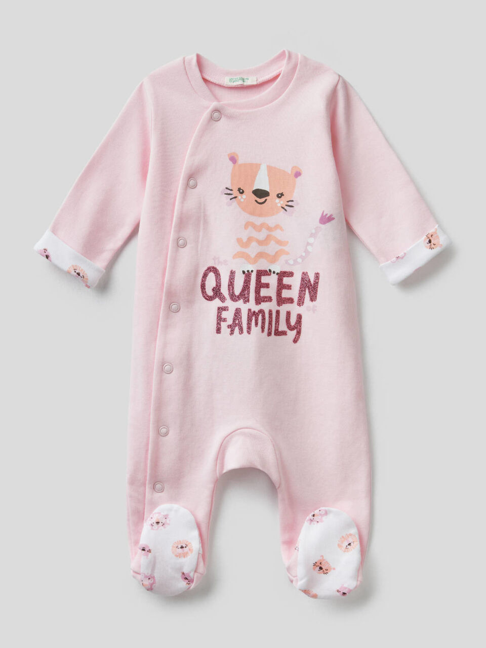 Babygrow de algodão orgânico com estampa image number 1