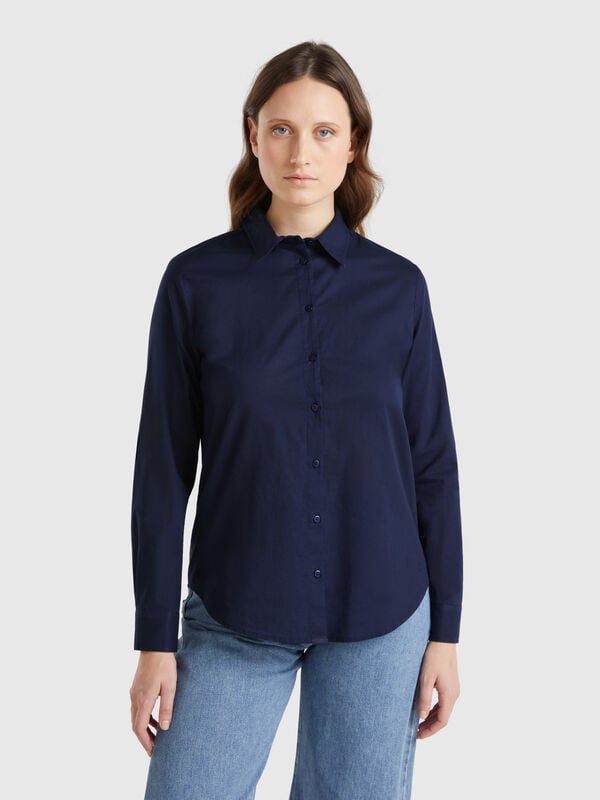 Camisa regular fit em algodão leve Mulher
