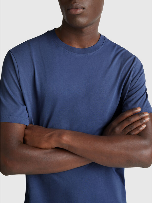 T-shirt em algodão de fibra longa Homem