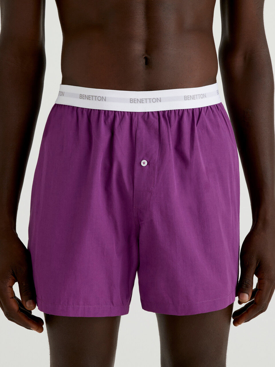 Boxers violeta com elástico logótipo