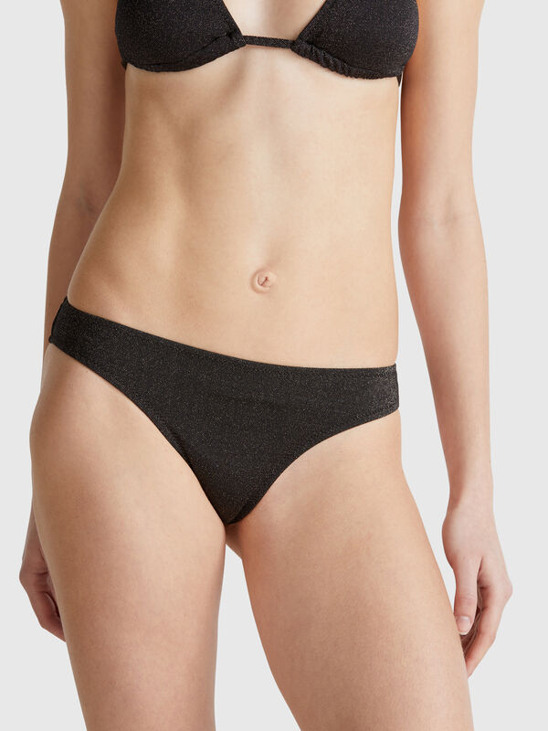 Slip de biquíni com lurex Mulher