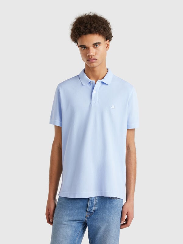 Polo regular fit azul-celeste Homem