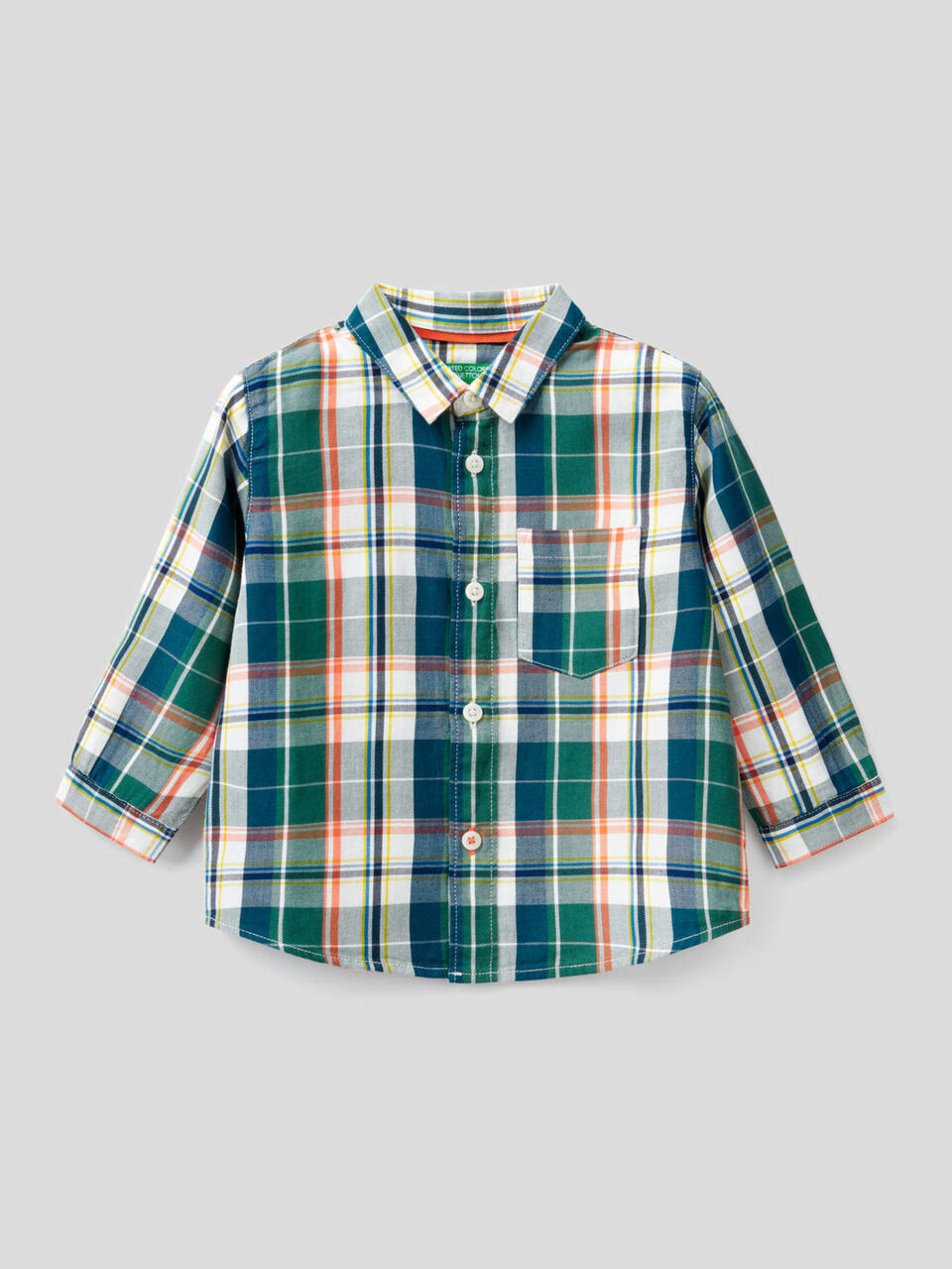 Camisa aos quadrados 100% algodão image number 1