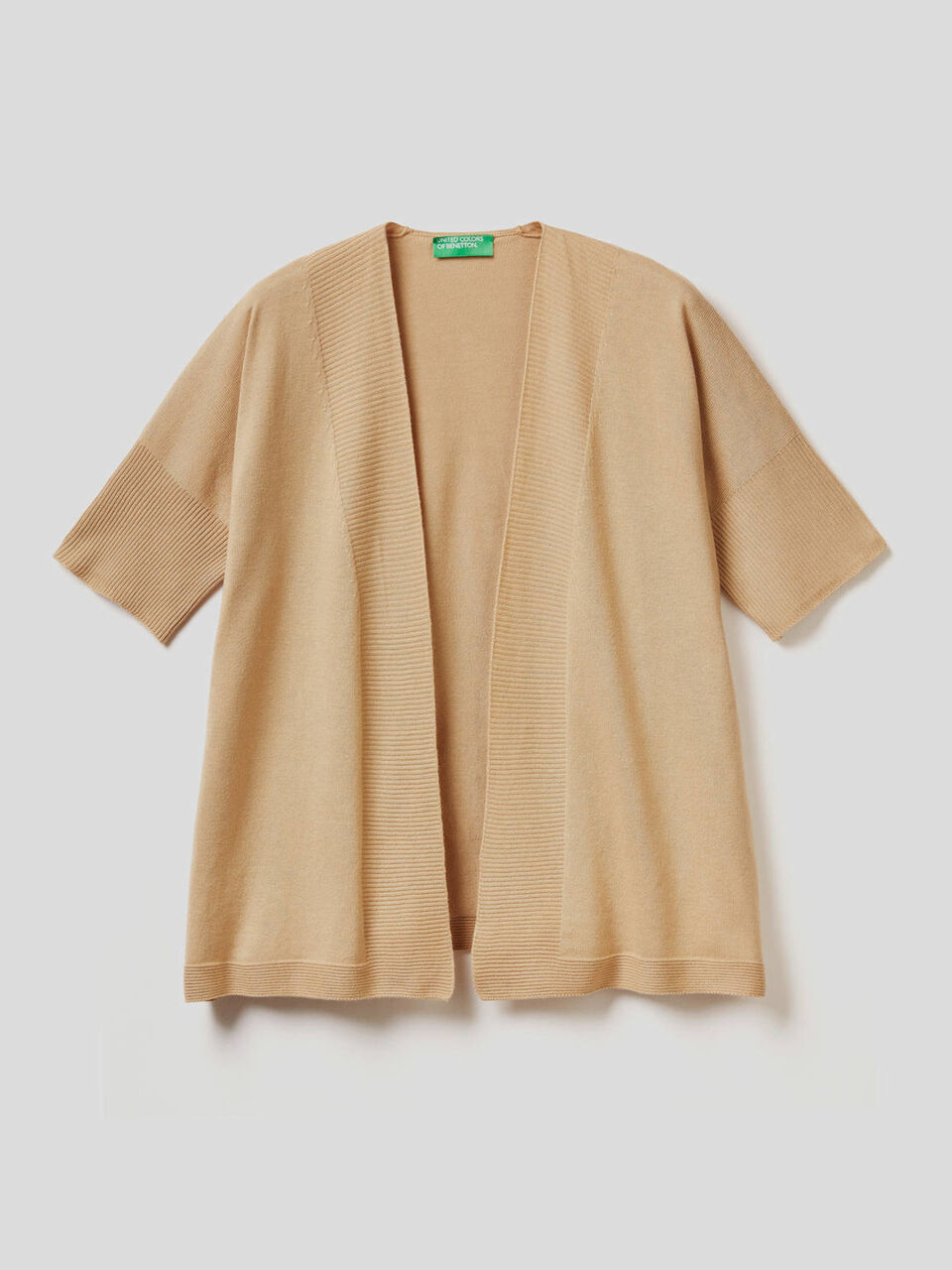 Cardigã aberto com mangas kimono image number 1