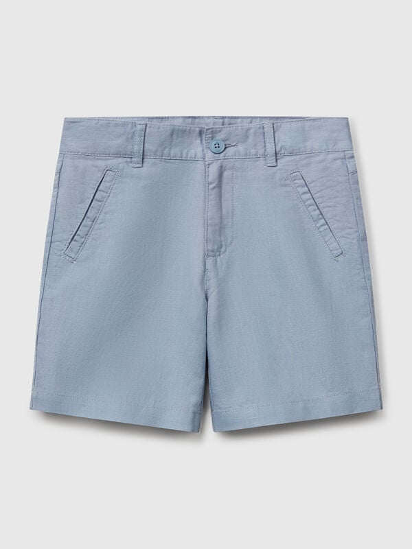 Shorts em mistura de linho Menino