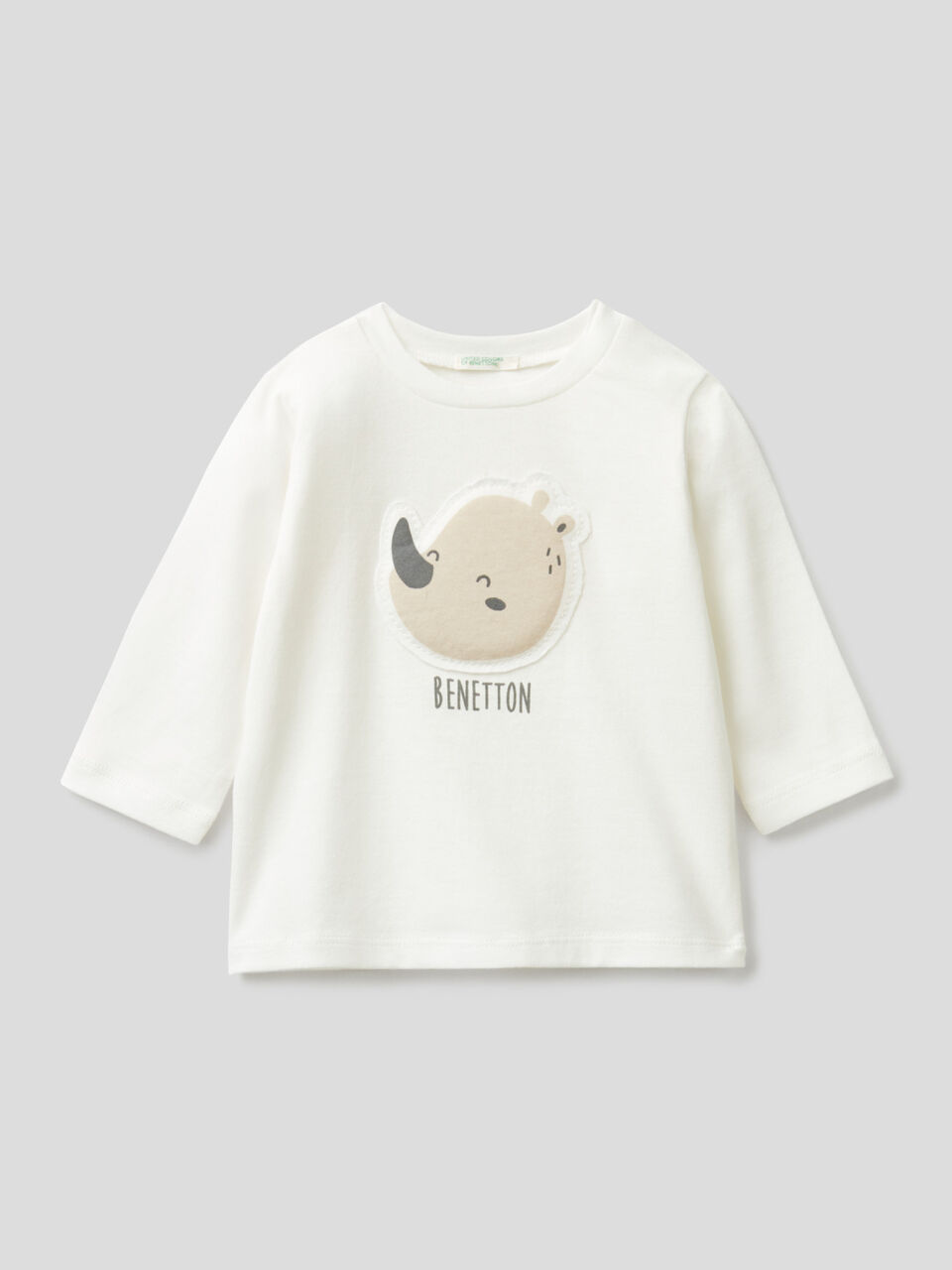 T-shirt de manga comprida em algodão orgânico image number 1