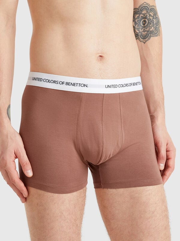 Boxers em algodão stretch Homem