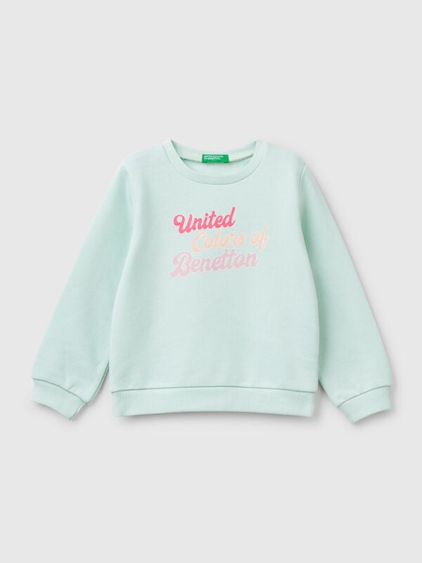 Sweat em algodão com estampa glitter Menina