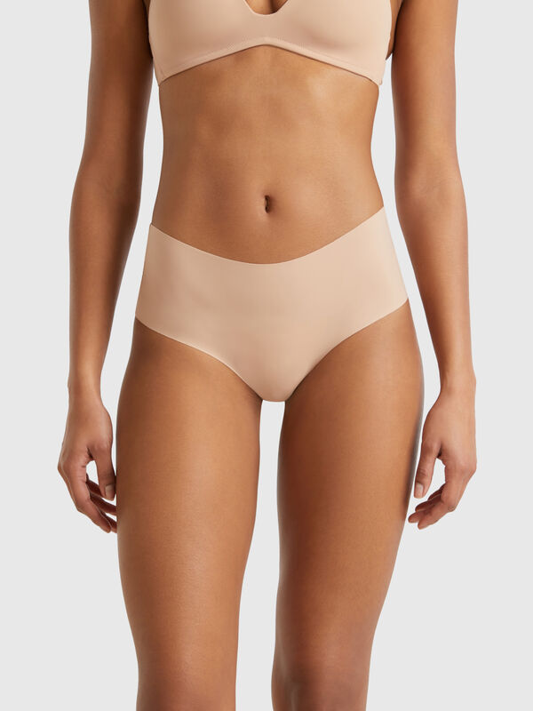 Culotte elástica com renda Mulher
