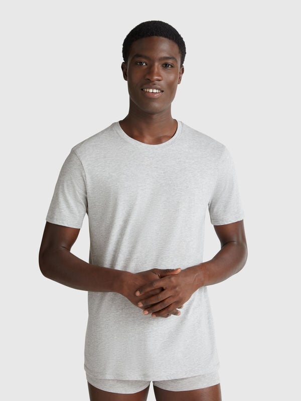 T-shirt em algodão de fibra longa Homem