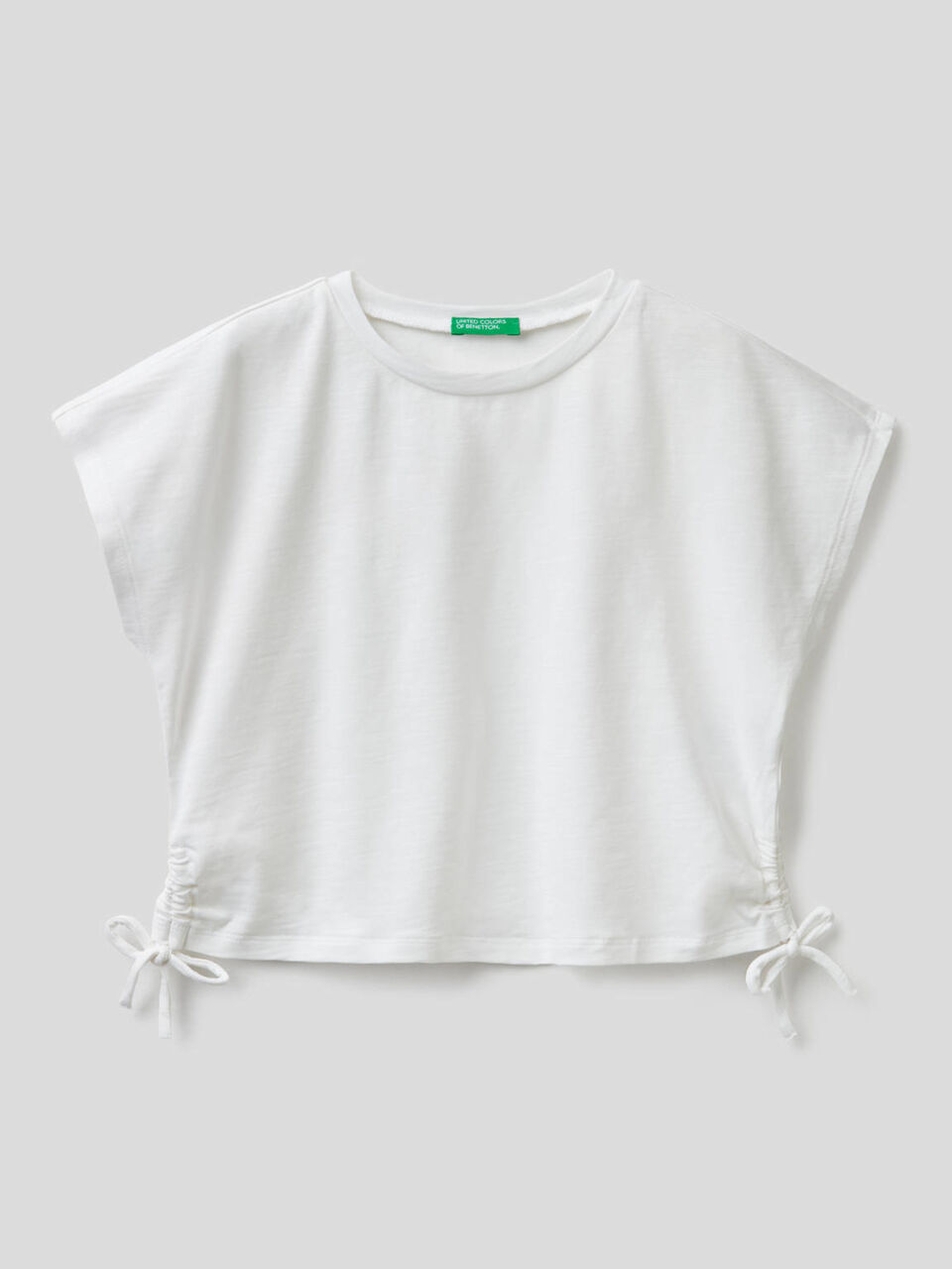 T-shirt em algodão stretch com lacinhos image number 1