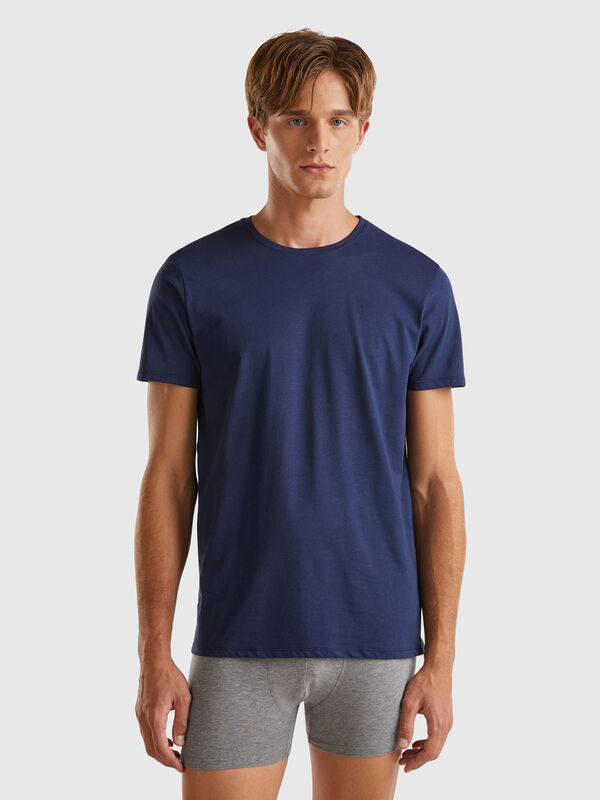 T-shirt em algodão de fibra longa Homem
