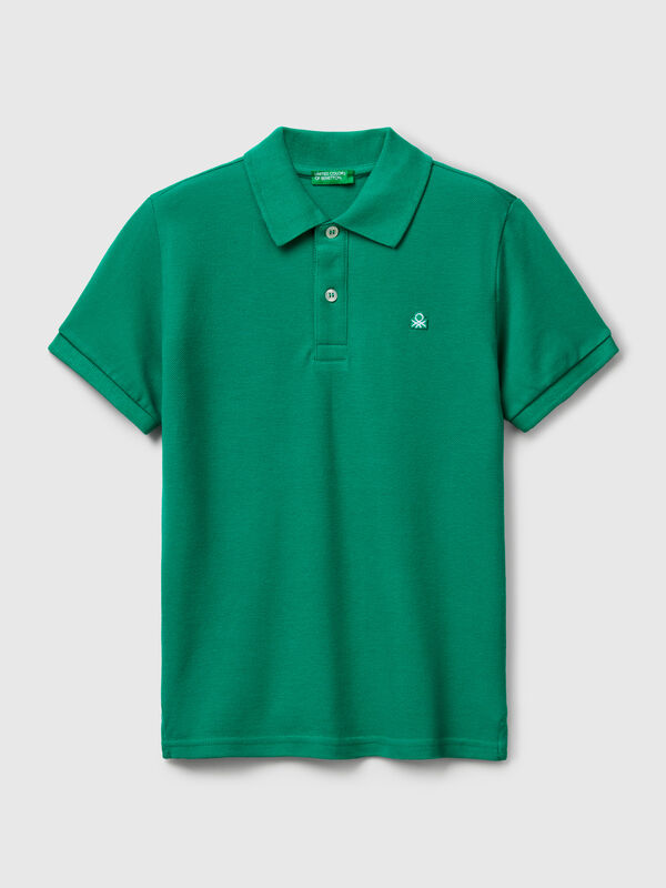 Polo slim fit em algodão puro Menino