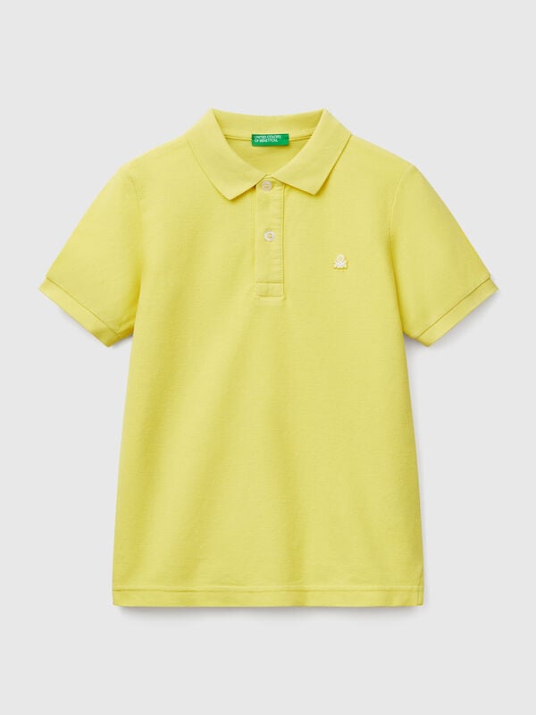 Polo slim fit em algodão puro Menino