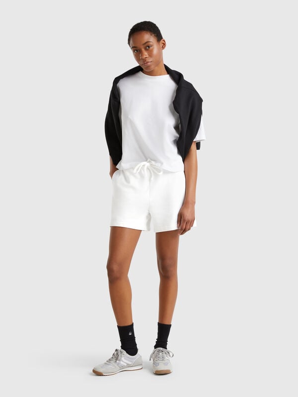 Shorts com elástico logótipo Mulher