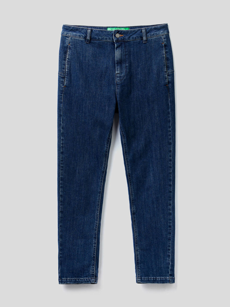 Chinos em denim de algodão stretch image number 1