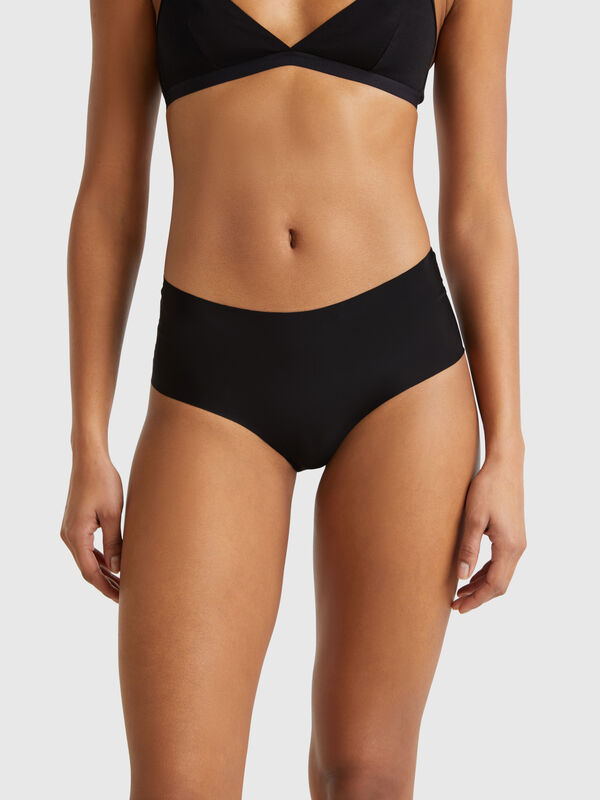 Culotte elástica com renda Mulher
