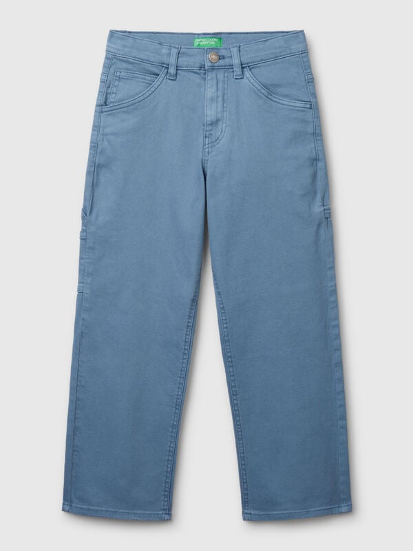 Calças efeito denim Menino