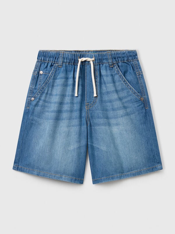 Bermudas em chambray Menino
