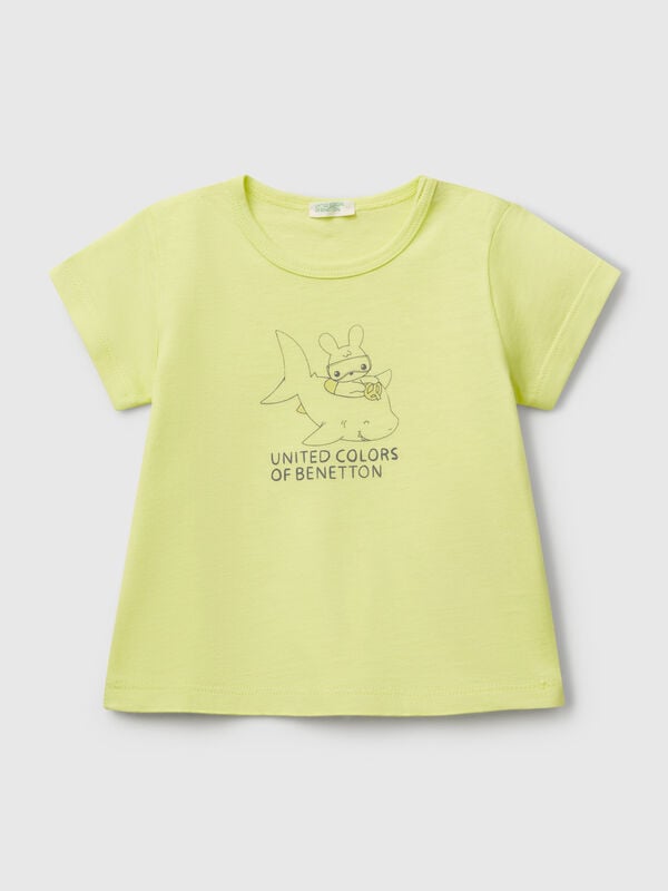 T-shirt de manga curta com estampa Recém-nascido