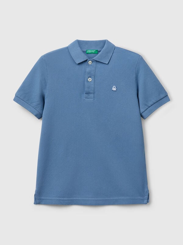 Polo slim fit em algodão puro Menino