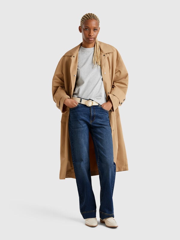Jeans flare em algodão  Mulher
