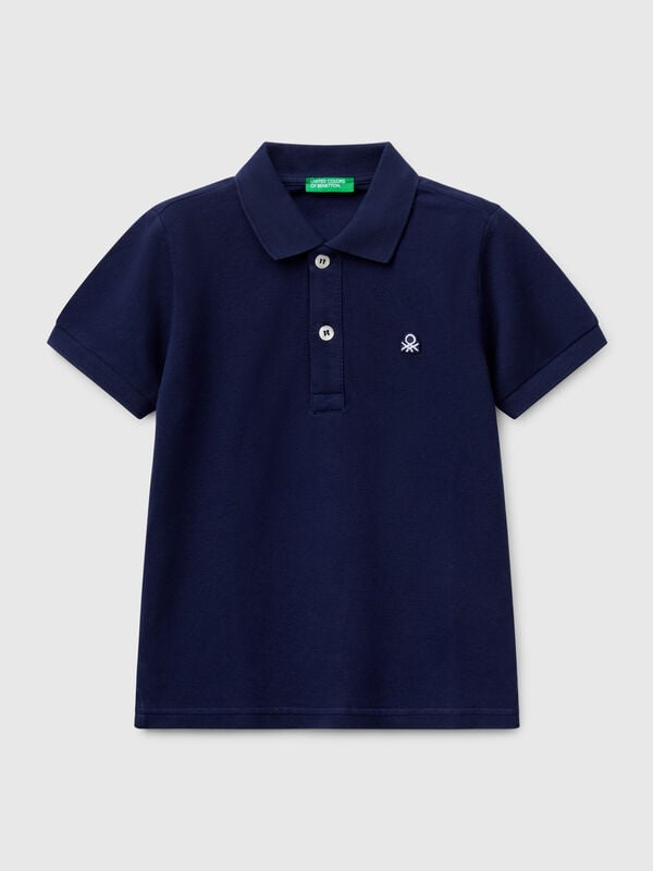 Polo de manga curta em algodão puro Menino