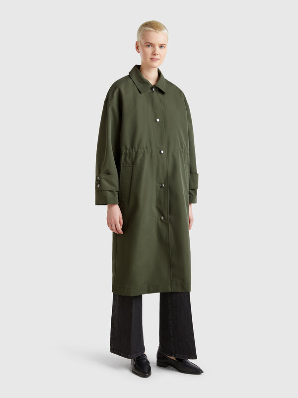 Parka longa com estofamento removível Mulher