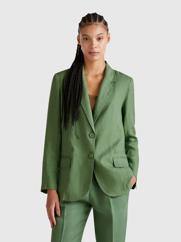 Blazer em linho puro Mulher