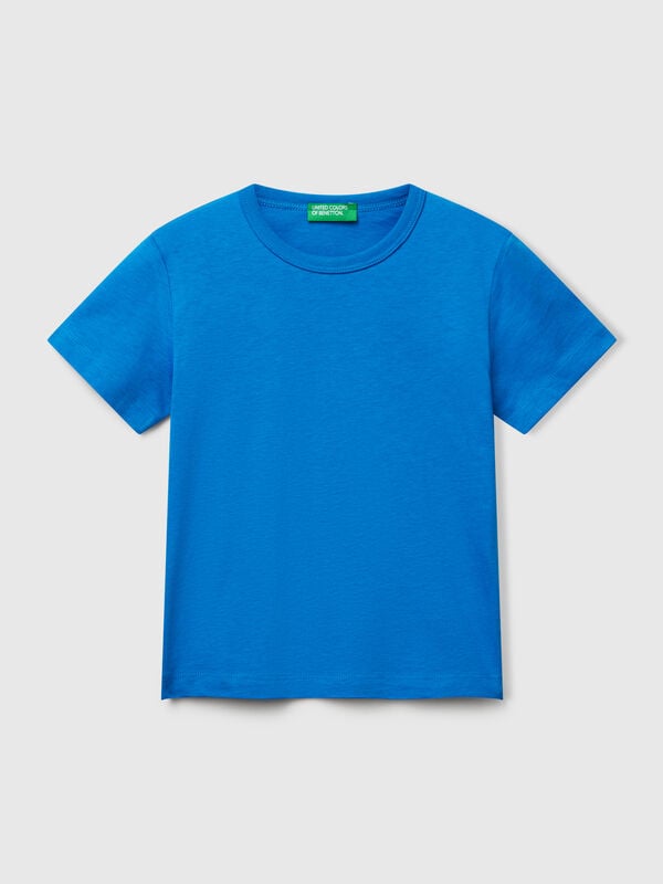 T-shirt em algodão orgânico com estampa Menino