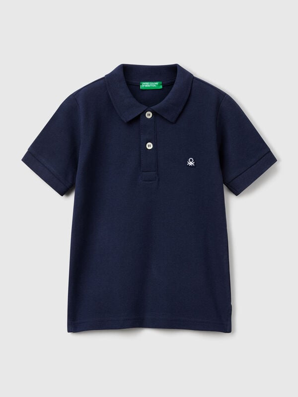 Polo de manga curta em algodão puro Menino