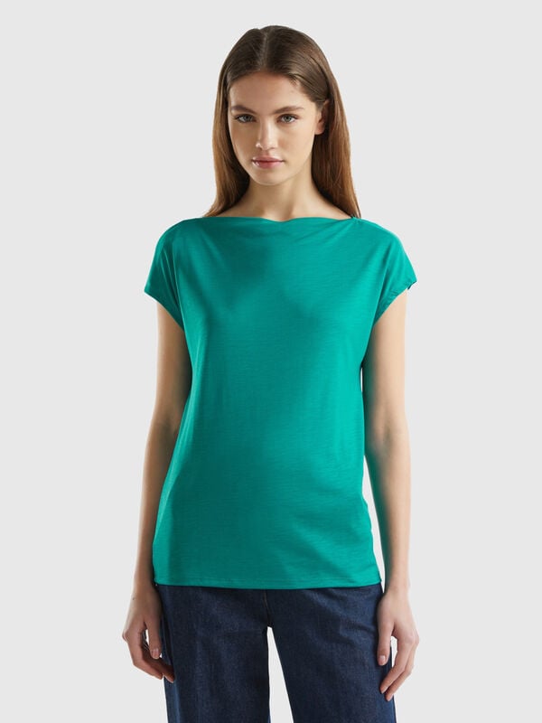 T-shirt de manga curta em viscose sustentável Mulher