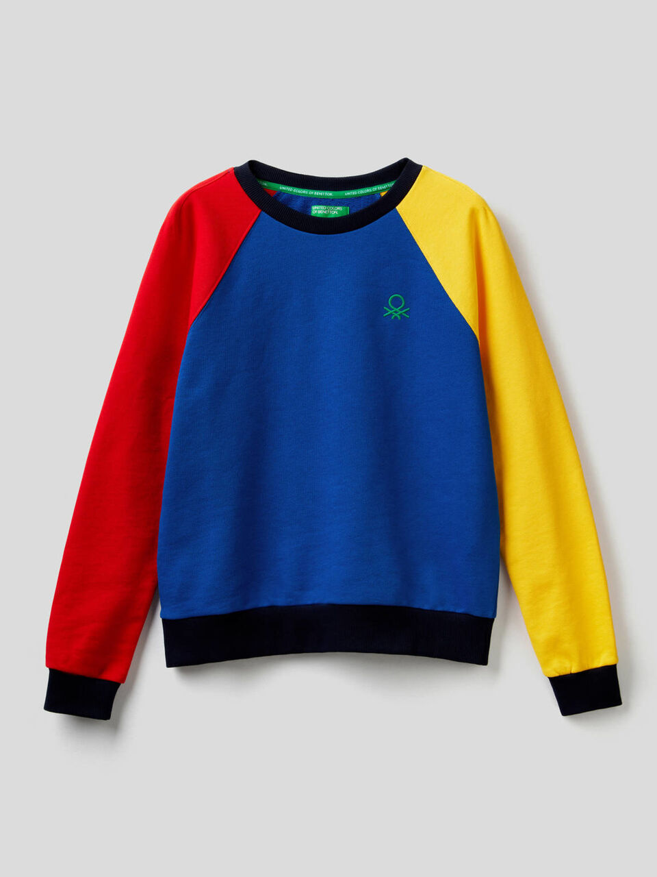 Sweat gola redonda com mangas raglan image number 1