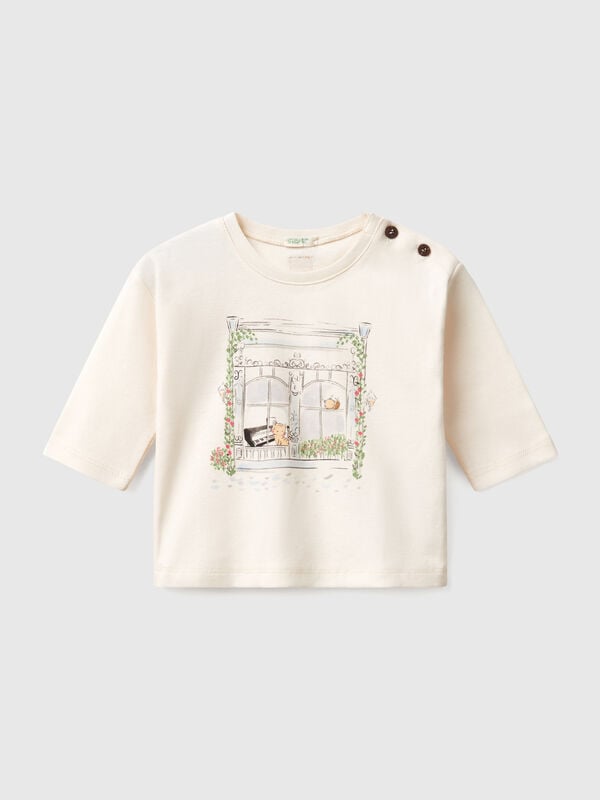 T-shirt com estampa de animal Recém-nascido