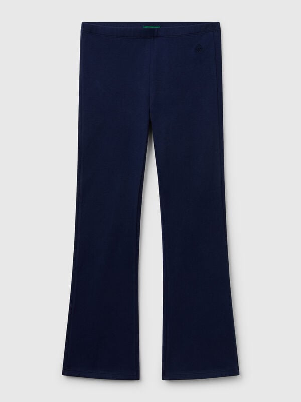 Leggings à boca-de-sino em algodão stretch Menina