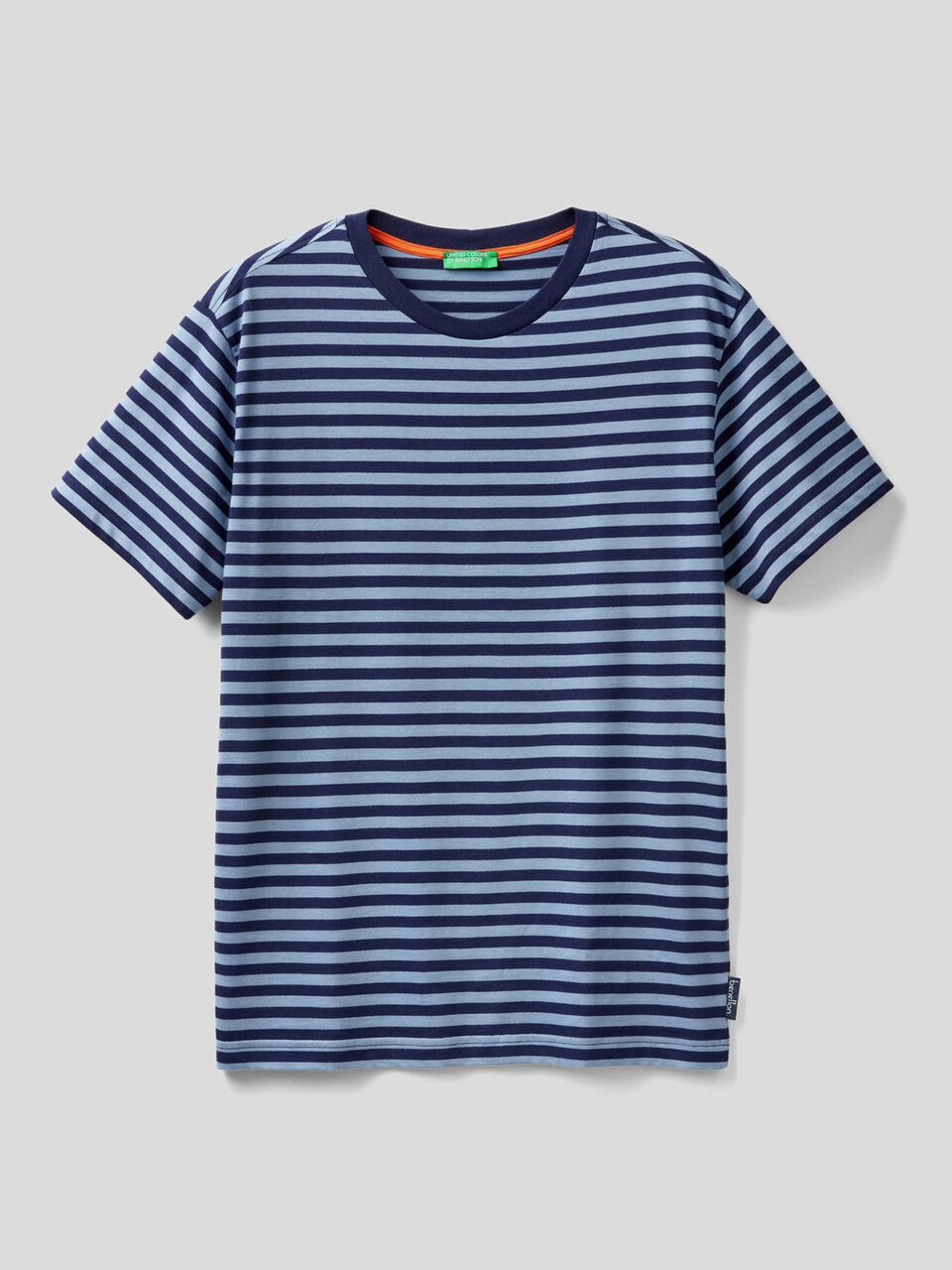 T-shirt às riscas 100% algodão orgânico image number 1