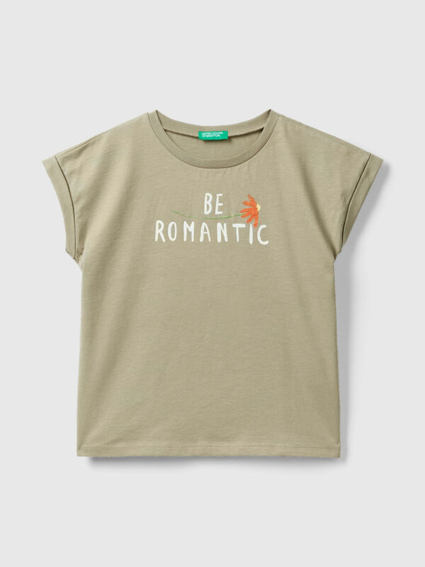 T-shirt regular fit em algodão orgânico Menina