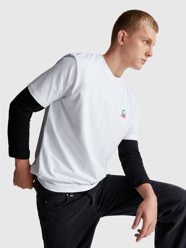 T-shirt relaxed fit com estampa Homem