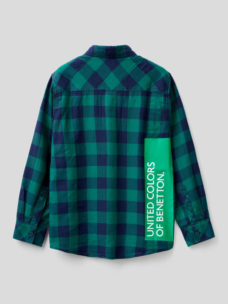 Camisa aos quadrados 100% algodão image number 2