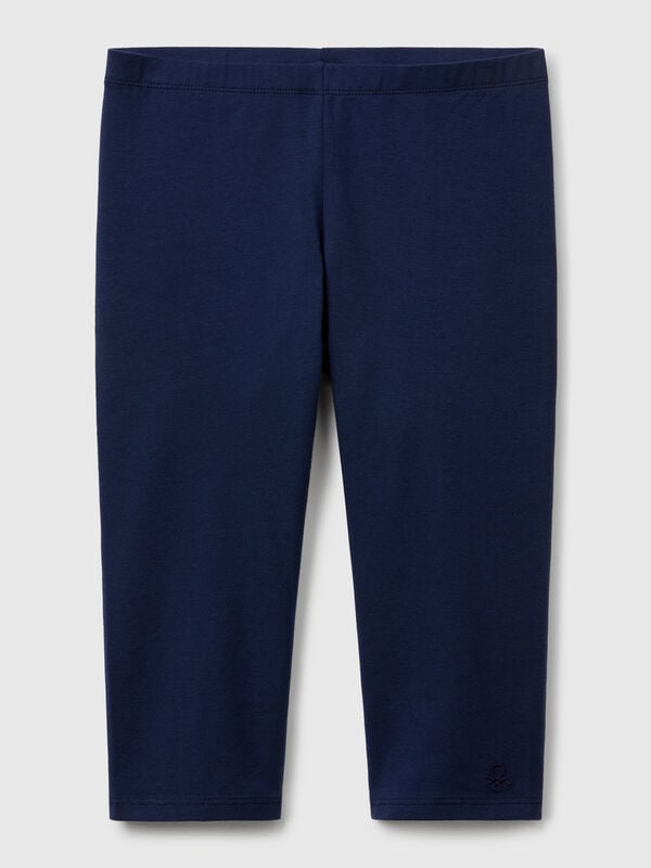 Leggings pelo joelho em algodão stretch Menina