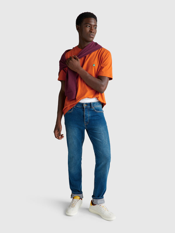 T-shirt básica de algodão  Homem