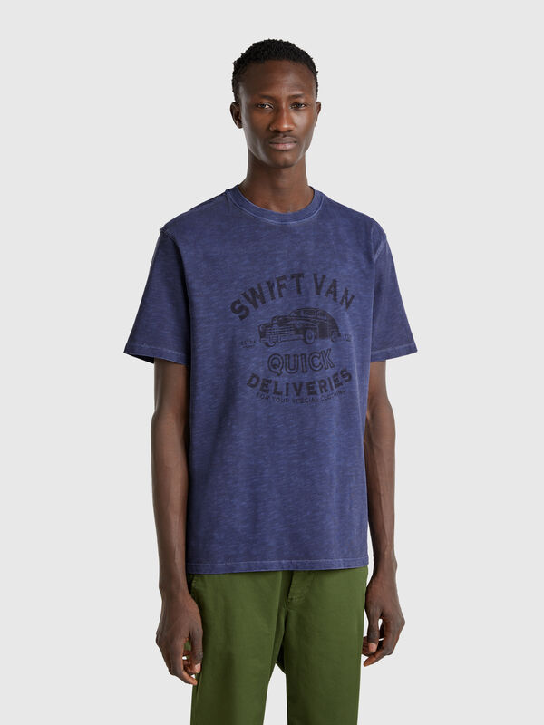 T-shirt com estampa Homem