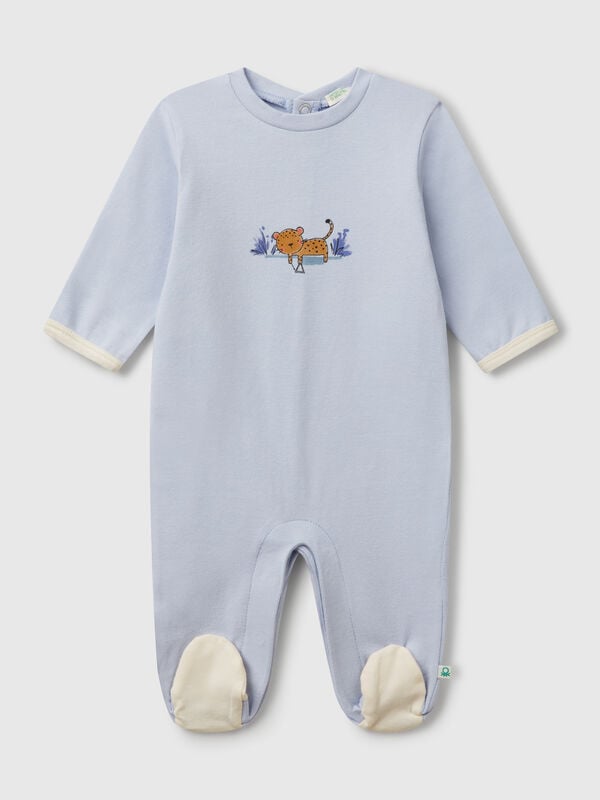 Babygrow comprido com estampa de animal Recém-nascido