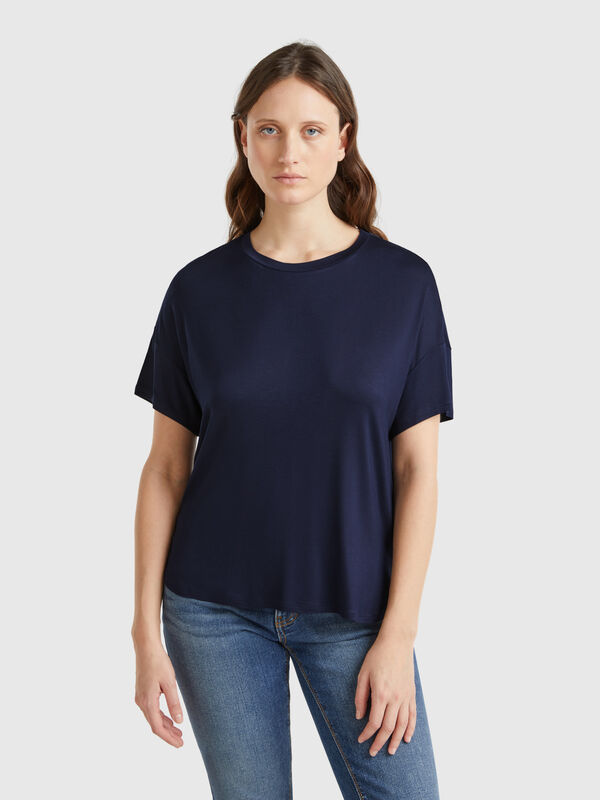 T-shirt slim fit em viscose stretch Mulher