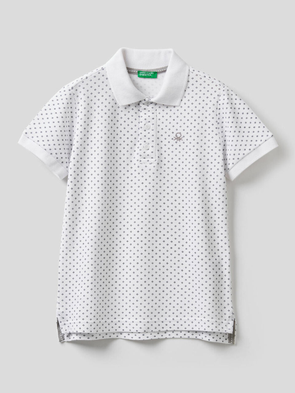 Polo de algodão com micro estampa image number 1