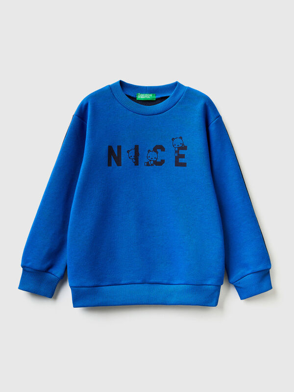 Sweat color block com estampa