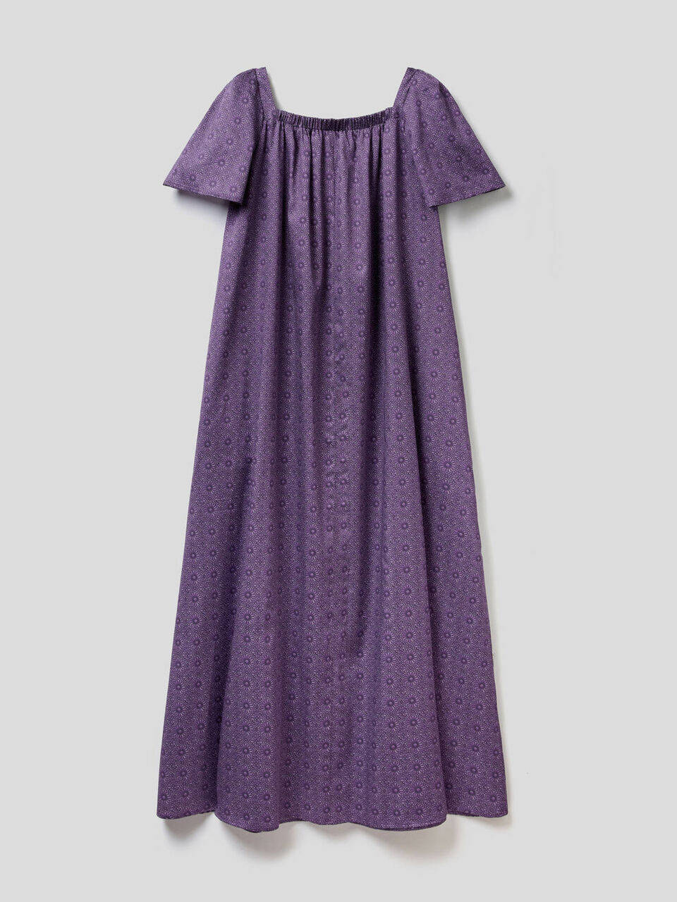 Vestido comprido em algodão estampado image number 2