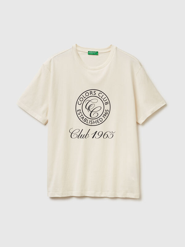 T-shirt em algodão com logótipo Homem