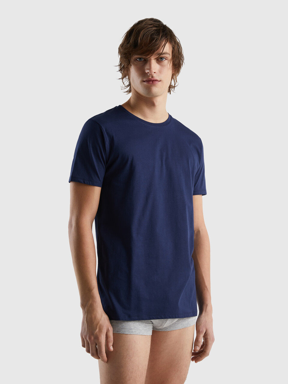 T-shirt em algodão de fibra longa